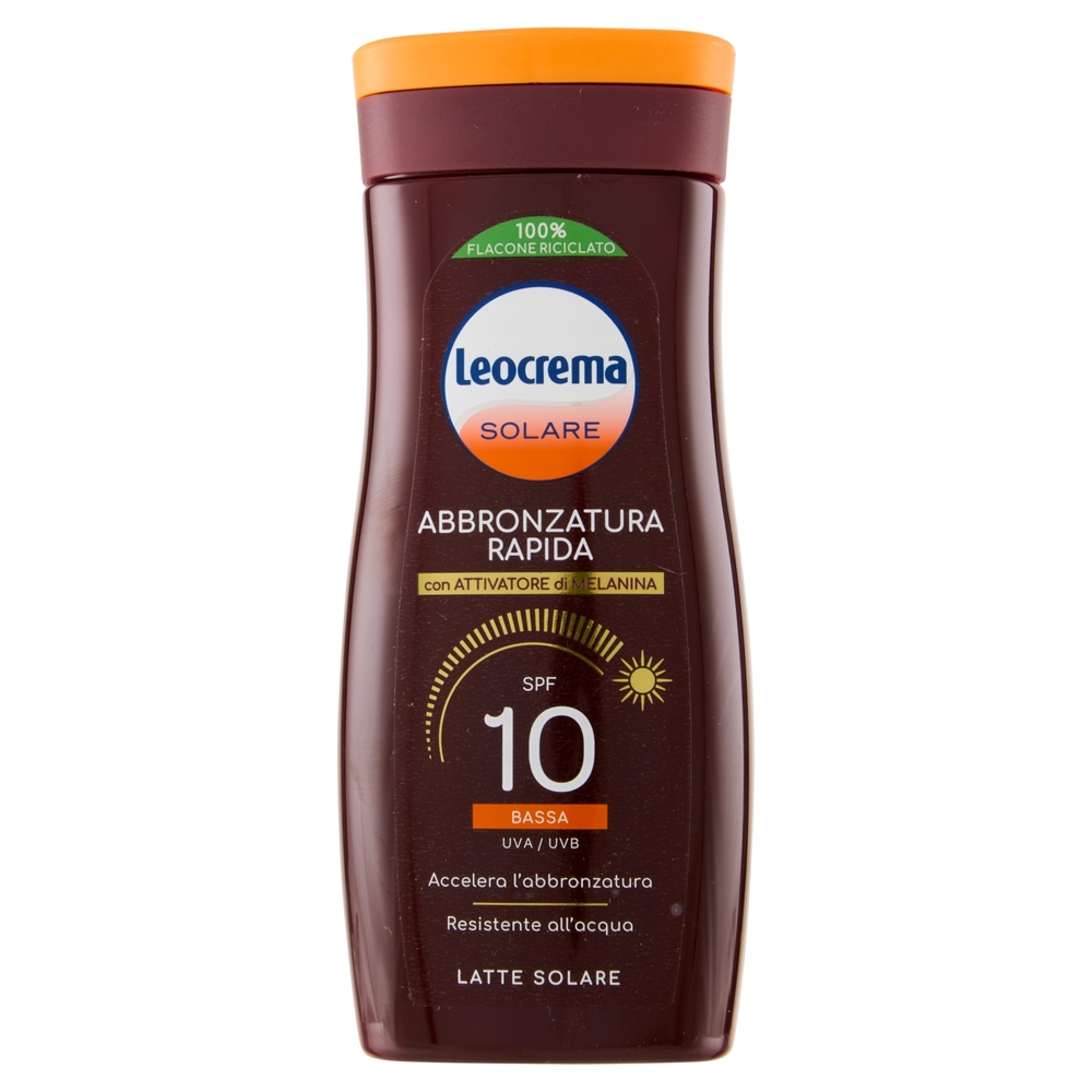 Leocrema Solare Abbronzatura Rapida SPF 10 Bassa Latte Solare 200 ml